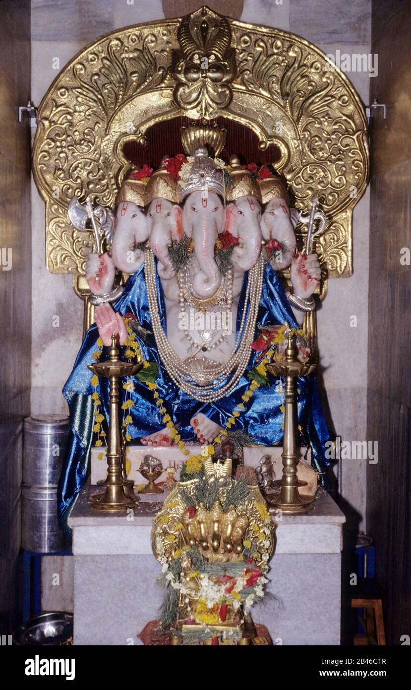 Idol des Punsch Mukhi ganesha in satara bei maharashtra Indien Asien Stockfoto