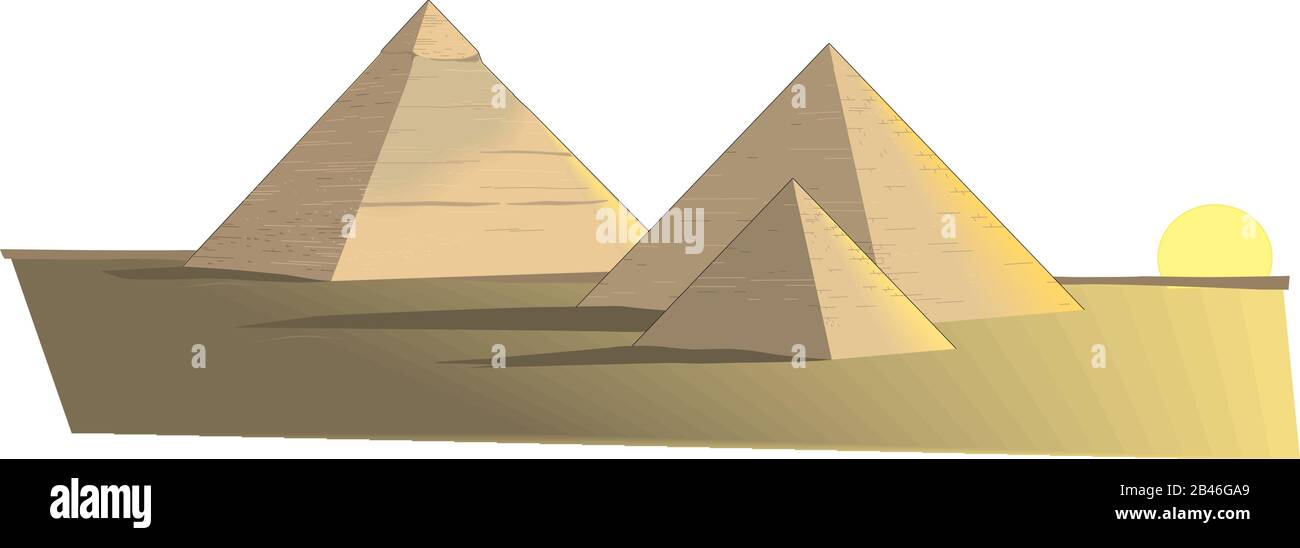 Abbildung Des Vektors Der Pyramiden Stock Vektor