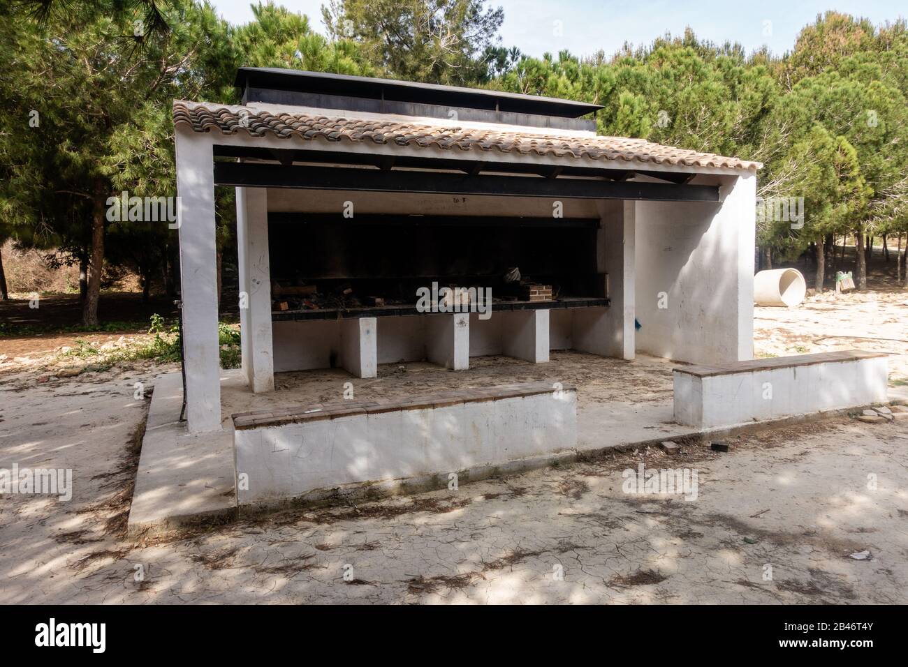 Öffentlicher Grillplatz Stockfoto