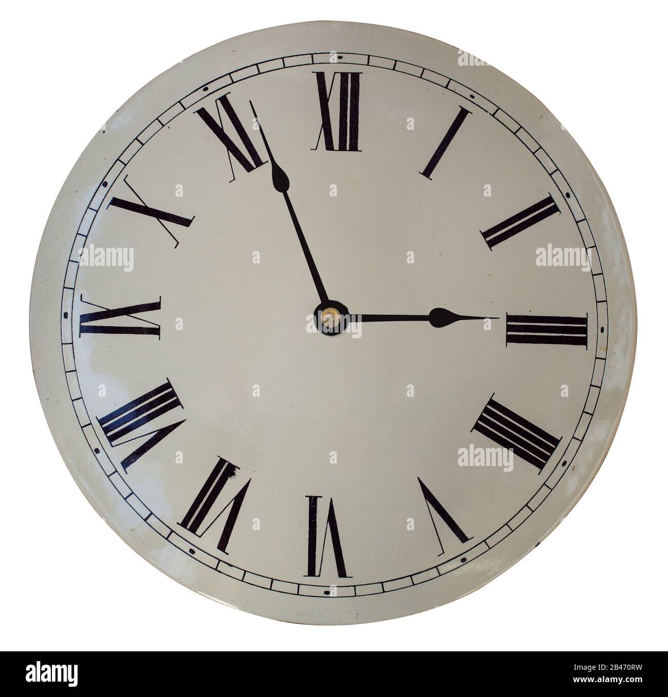 Elegante Vintage-Uhr isoliert auf weißem Hintergrund Stockfoto