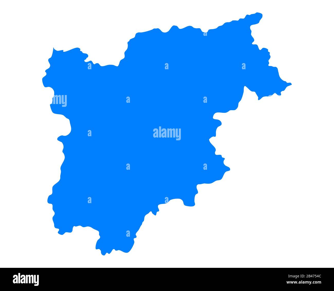 Karte von Trentino-südtirol. Stockfoto