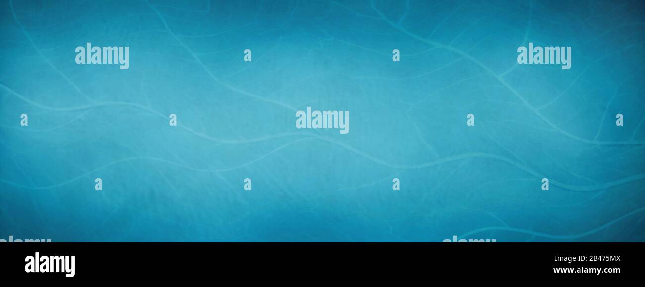 Elegante blau marmorierte Textur leeren horizontalen Hintergrund. Alte Tapete mit verschwommener Textur. Luxuriöse antike Karte. Website-Hintergrund. Vintage-Banner Stockfoto