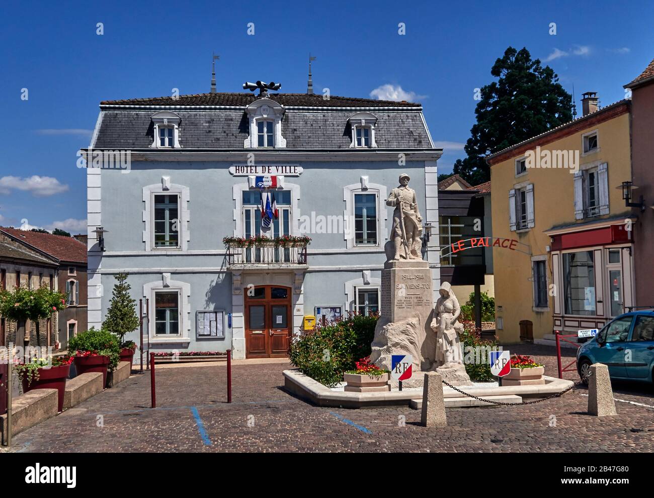 Frankreich, Abteilung, das Dorf Cuisery wird