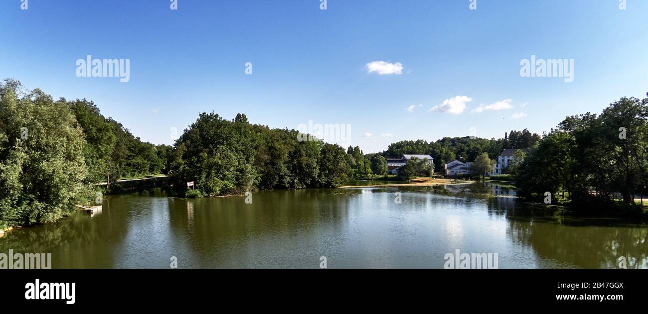 Frankreich, Fluss La-Seille im Buchdorf Cuisery, Bourgogne-Franche-Comté, Departement, Stockfoto