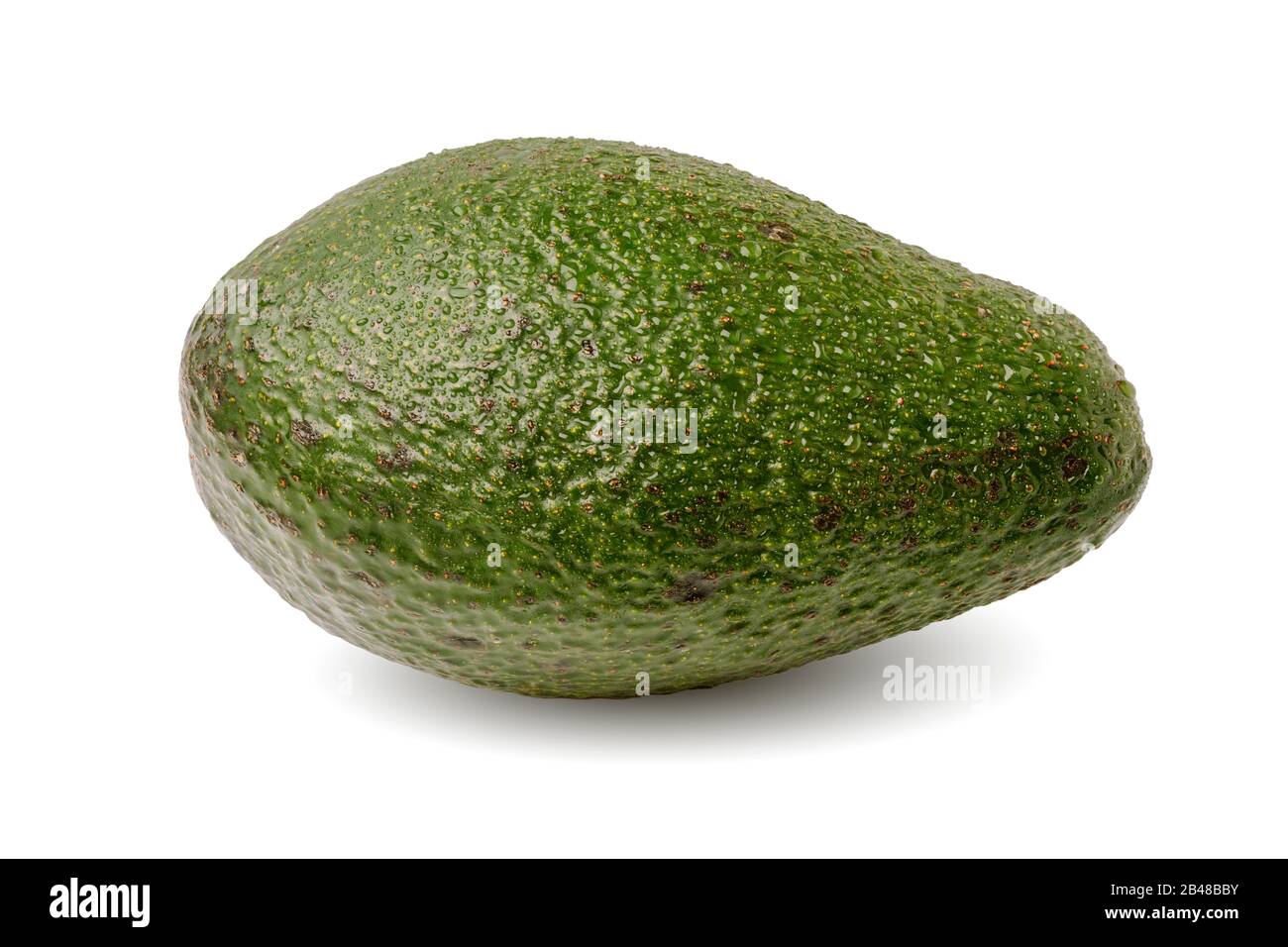 frische reife Avocado Frucht isoliert auf weiss Stockfoto