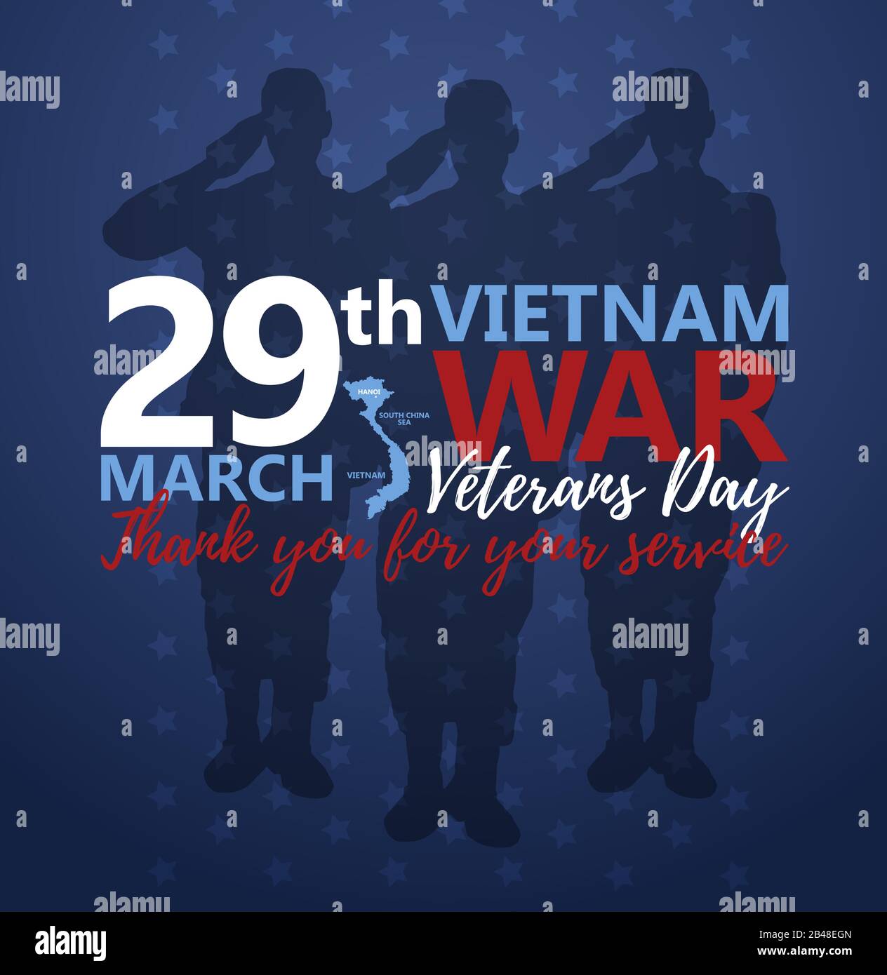 national-vietnam-Kriegsveteranen-Day-Banner Stock Vektor