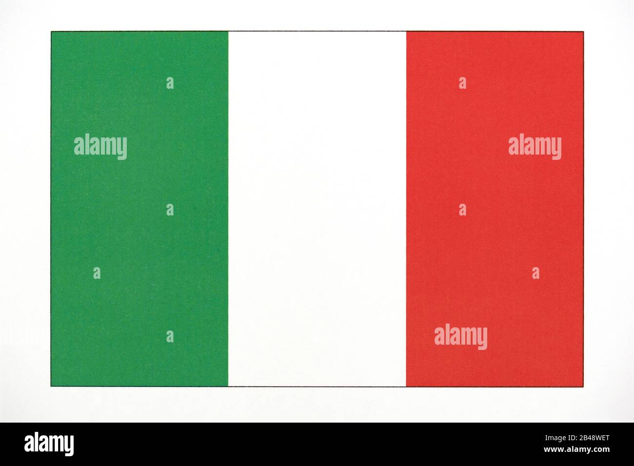 Nationalflagge von Italien. Stockfoto
