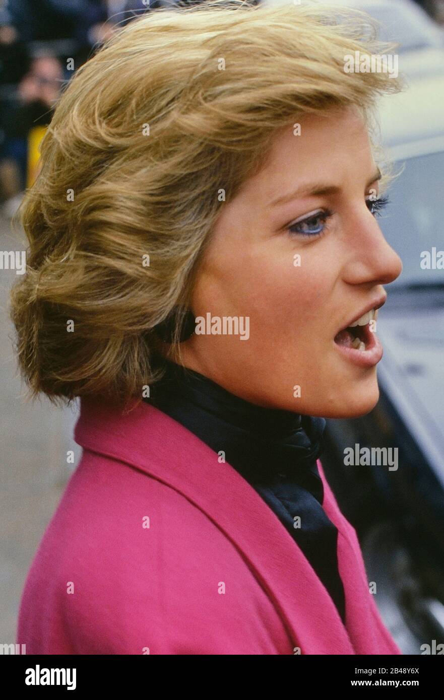 Die Prinzessin von Wales, Prinzessin Diana, besucht das Relate Marriage Guidance Centre in Barnett, North London, 29. November 1988 Stockfoto