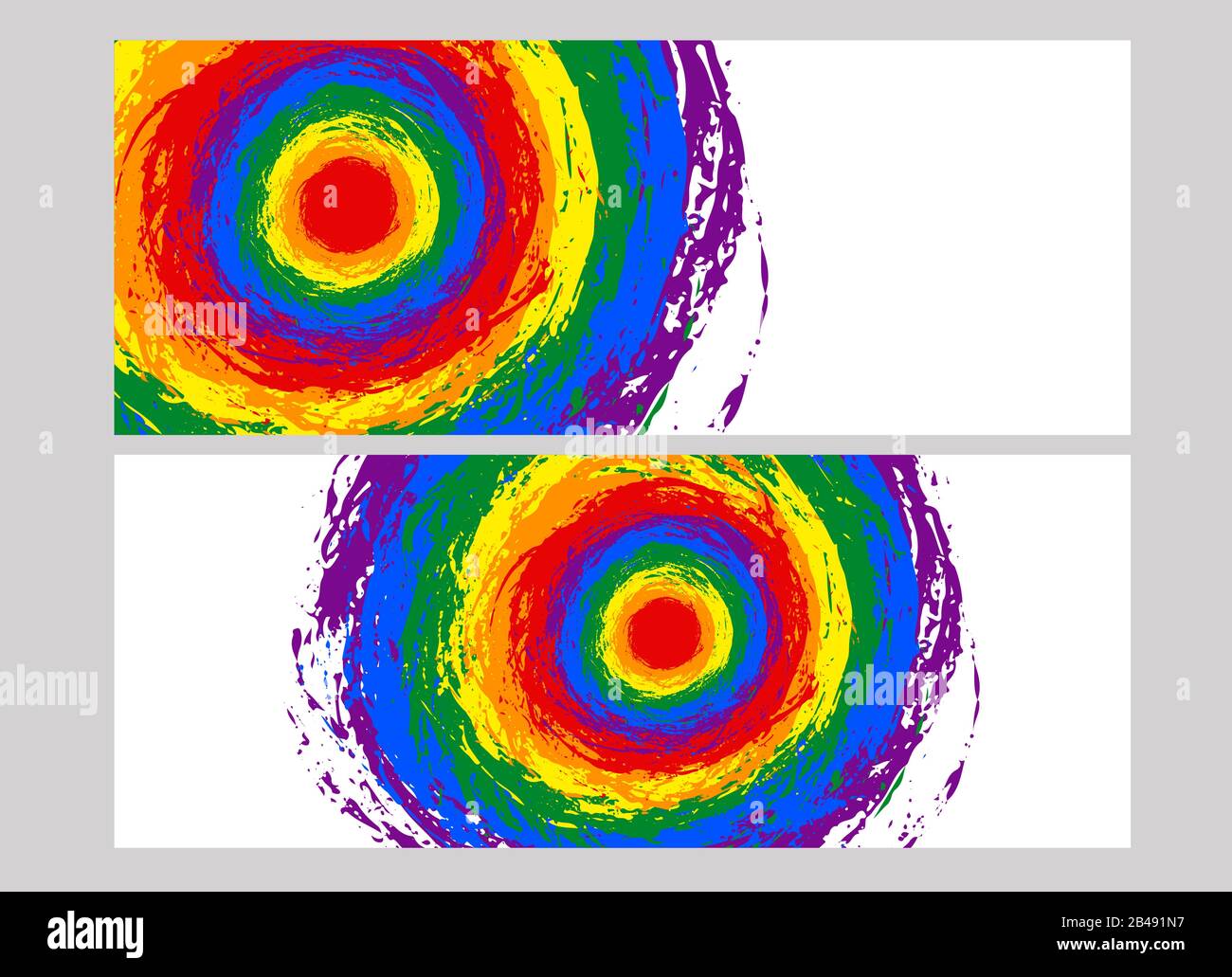 Heller Regenbogenhintergrund mit runden Flecken Stock Vektor