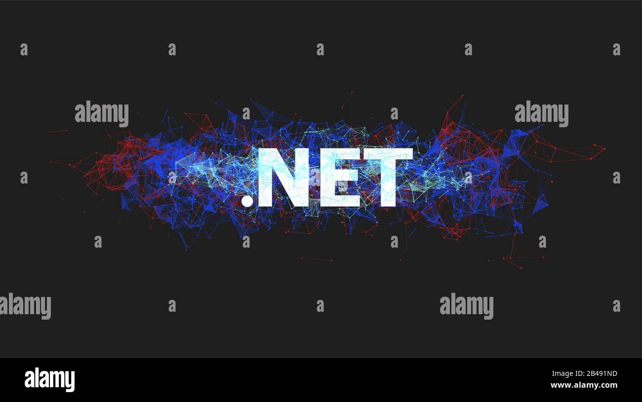 .NET-Technologie für das Website-Design Stock Vektor