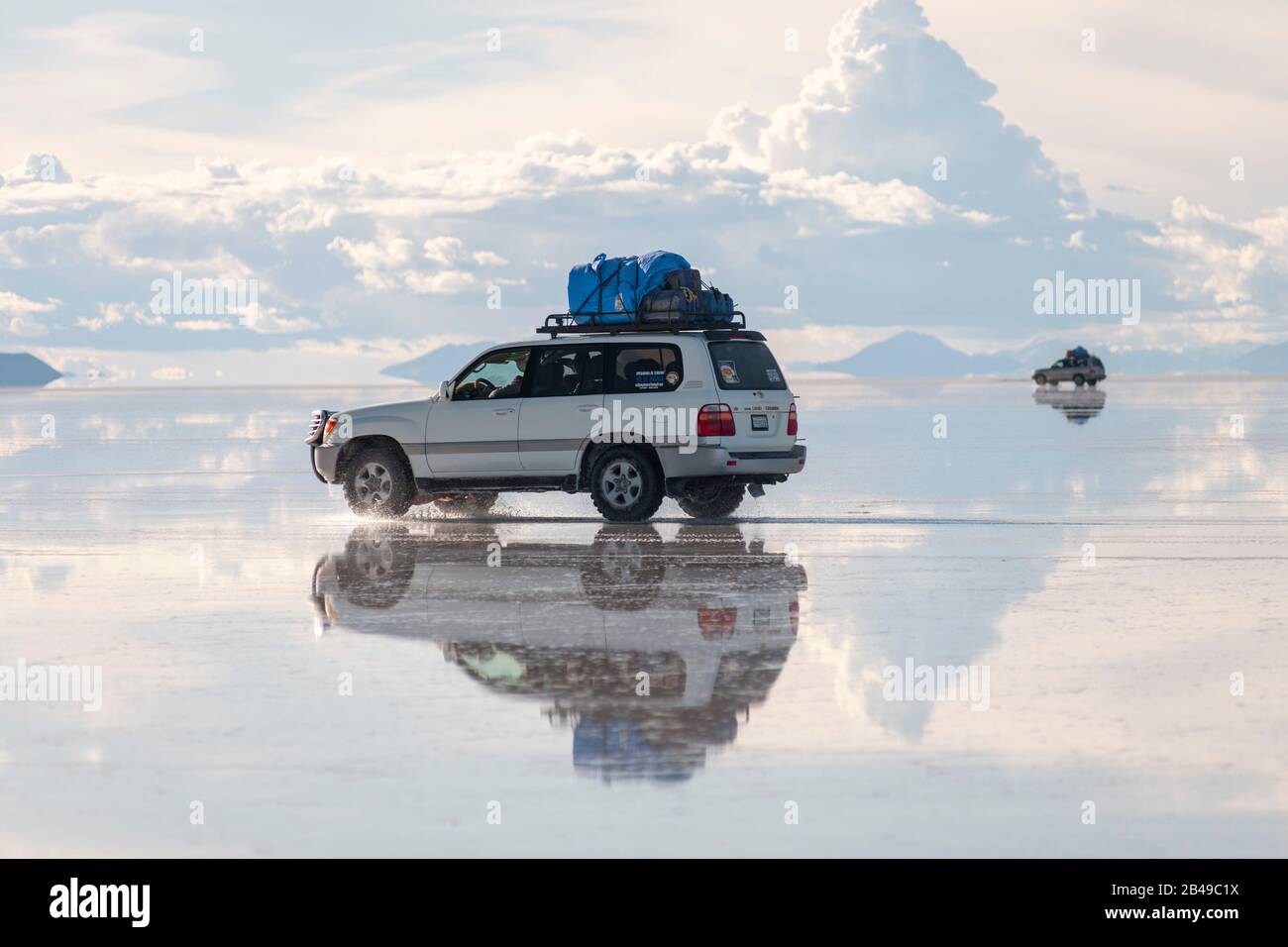 Salar de Uyuni Salzwohnungen in Bolivien. Stockfoto