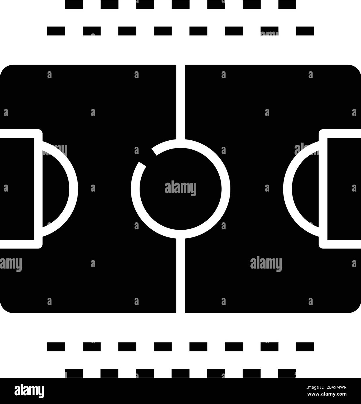 Schwarzes Symbol der Sportarena, Konzeptabbildung, Vektor-Flachsymbol, Glyph-Zeichen. Stock Vektor