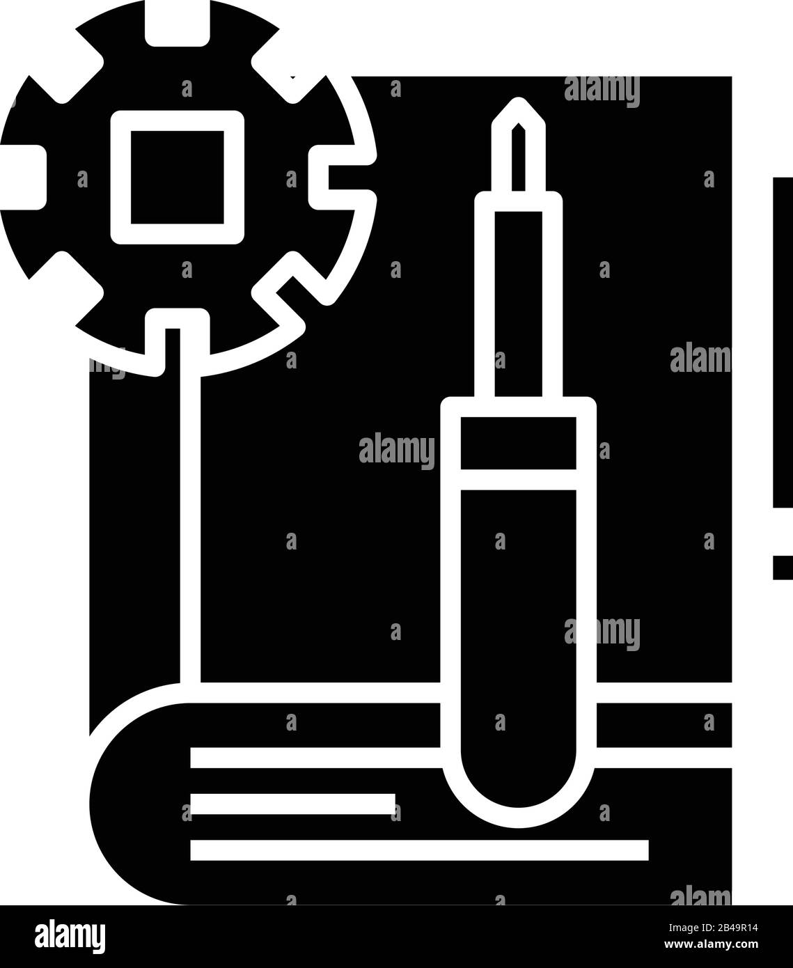 Sondereinstellungen schwarzes Symbol, Konzeptabbildung, Vektor-Flachsymbol, Glyph-Zeichen. Stock Vektor