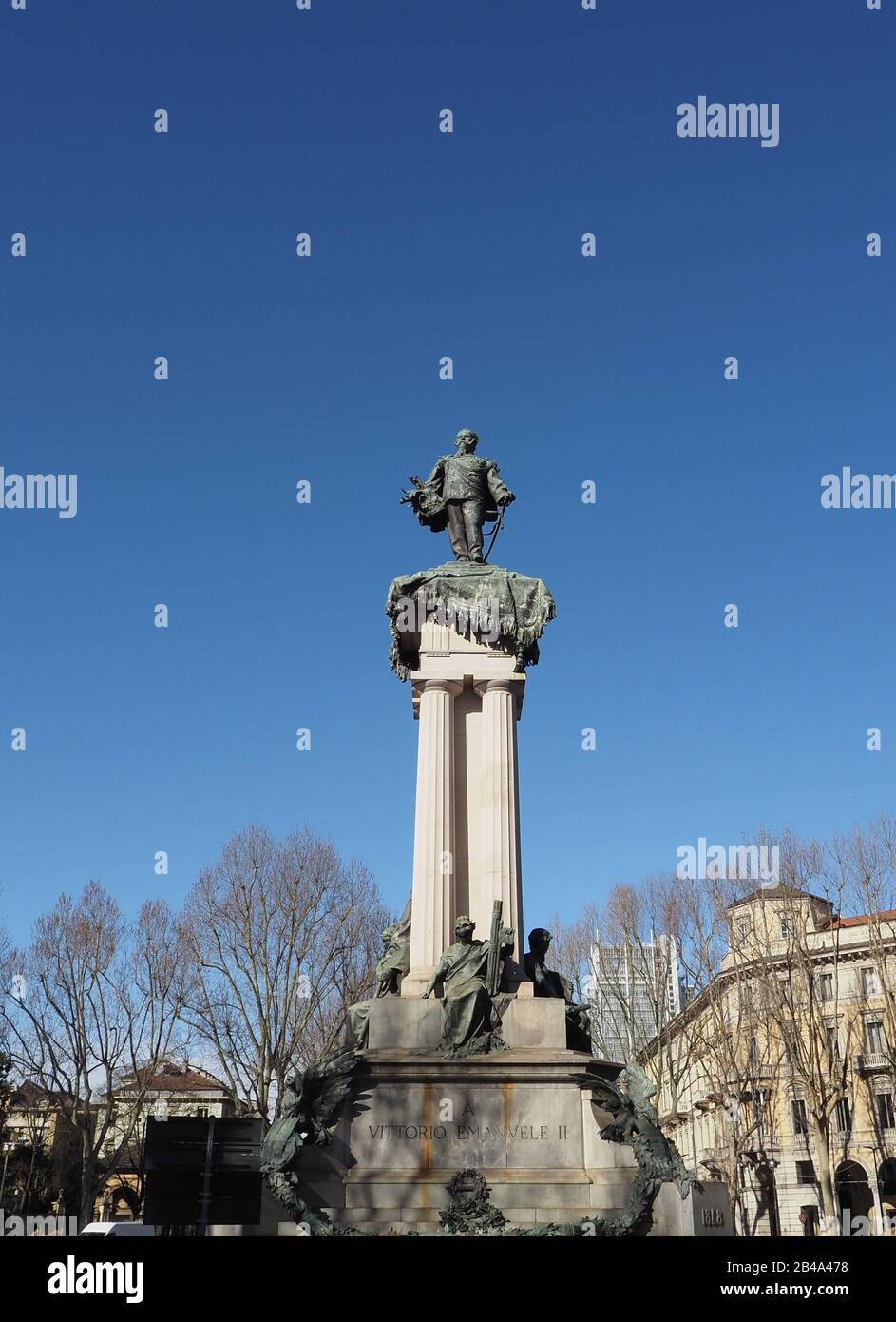 König Vittorio Emanuele II-Denkmal in Turin, Italien Stockfoto