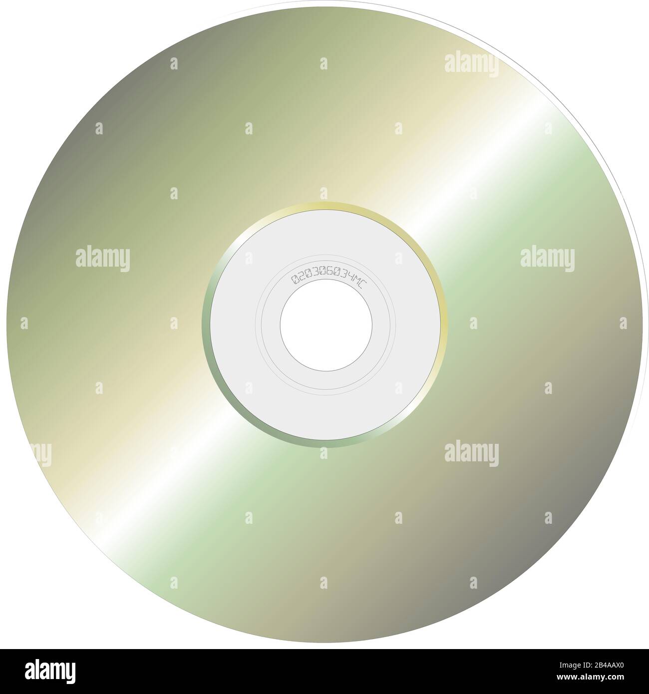 Abbildung einer CD mit weißem Hintergrundvektor Stock Vektor