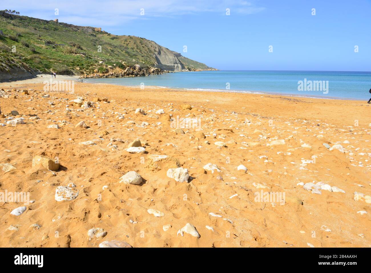 Ramla im März auf Malta. Stockfoto