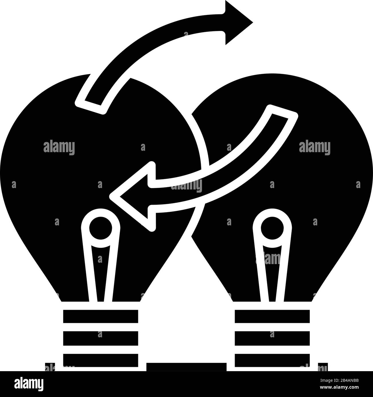 Schwarzes Symbol für "Sharing expirence", Konzeptabbildung, Symbol für "Vector flat", Glyph-Zeichen. Stock Vektor