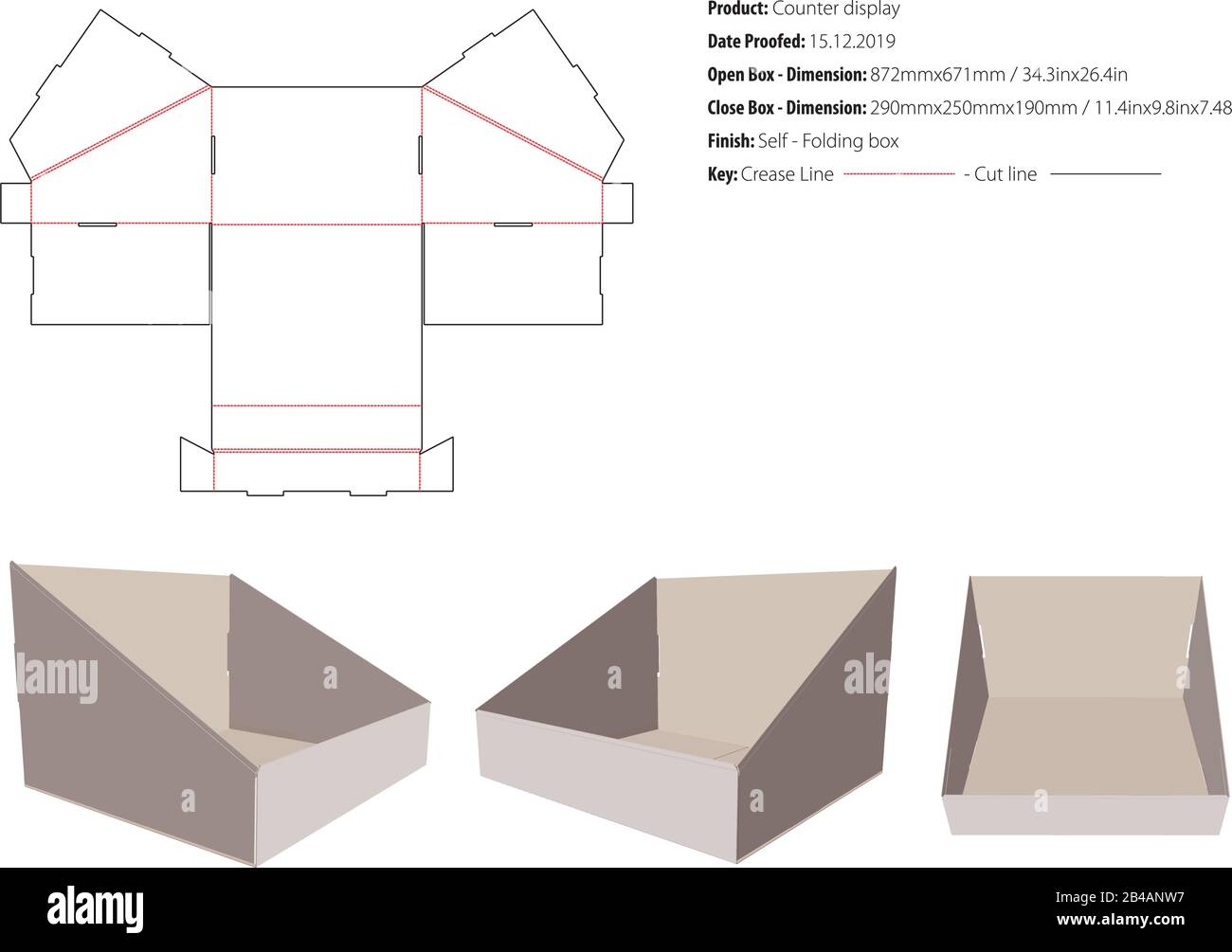 Gegenanzeige Ständer Stanzschnitt Vektor Stock Vektor