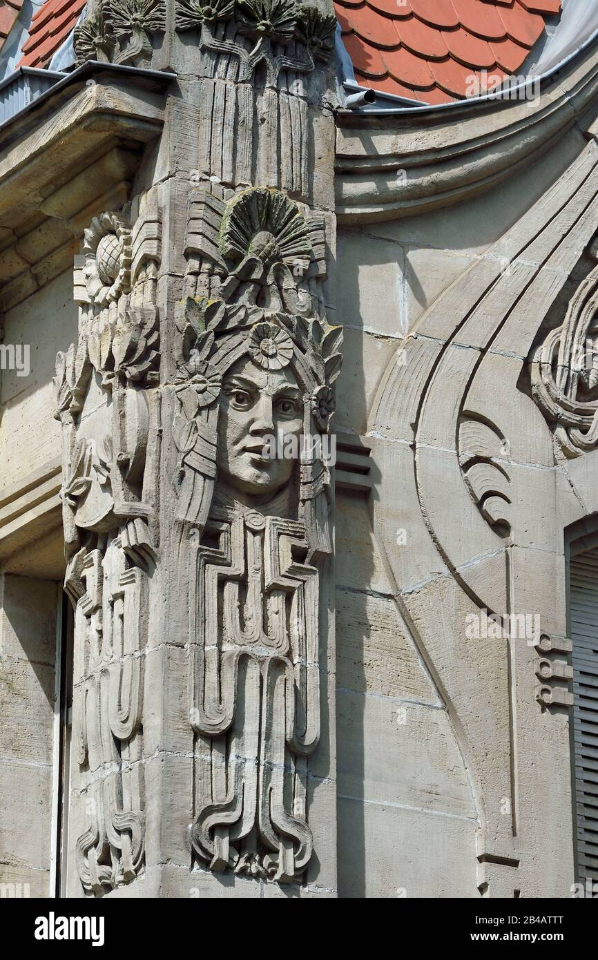 Frankreich, Mosel, Metz, Kaiserlicher Bezirk, Jugendstil-Villa an der 16 Avenue Foch Stockfoto