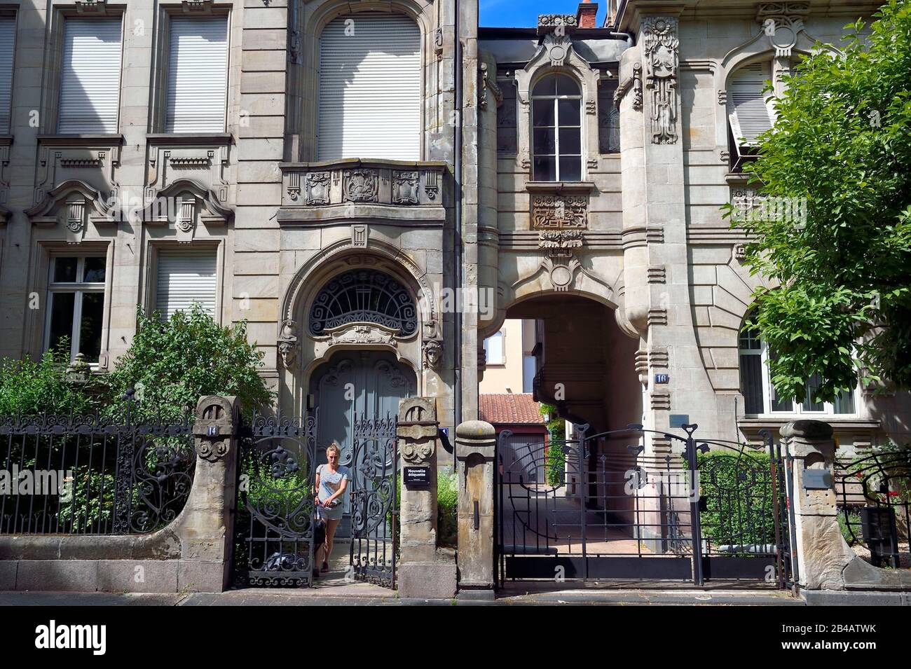 Frankreich, Moselle, Metz, Kaiserviertel, Jugendstil-Villa an der Avenue Foch Stockfoto