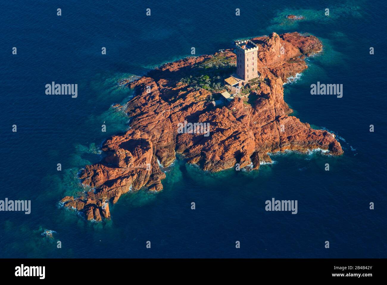 Frankreich, Var, Küste der Gemeinde Saint Raphaël, Esterel-Massiv, Golf ...
