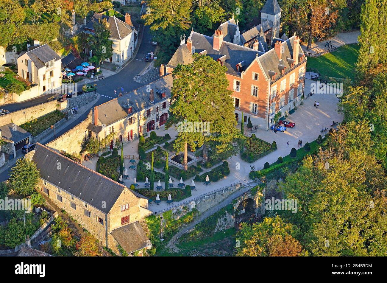 Frankreich, Indre-et-Loire (37), Amboise, Region Centre Loiretal, Schlösser im Loire-Tal, Weltkulturerbe Loire-Tal, Schloss Clos Lucé, Leonardo da Vinci Park (letzte Heimat von Léonard de Vinci) Stockfoto