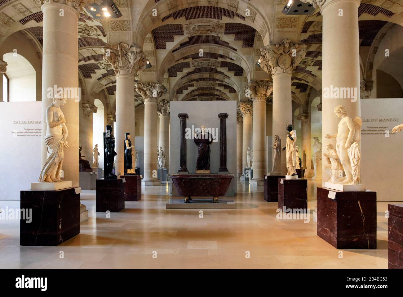 Frankreich, Paris, von der UNESCO zum Weltkulturerbe erklärt, Louvre Museum, Manege Raum unter Napoleon III. Erbaut, römische Antiquitäten Abteilung Stockfoto