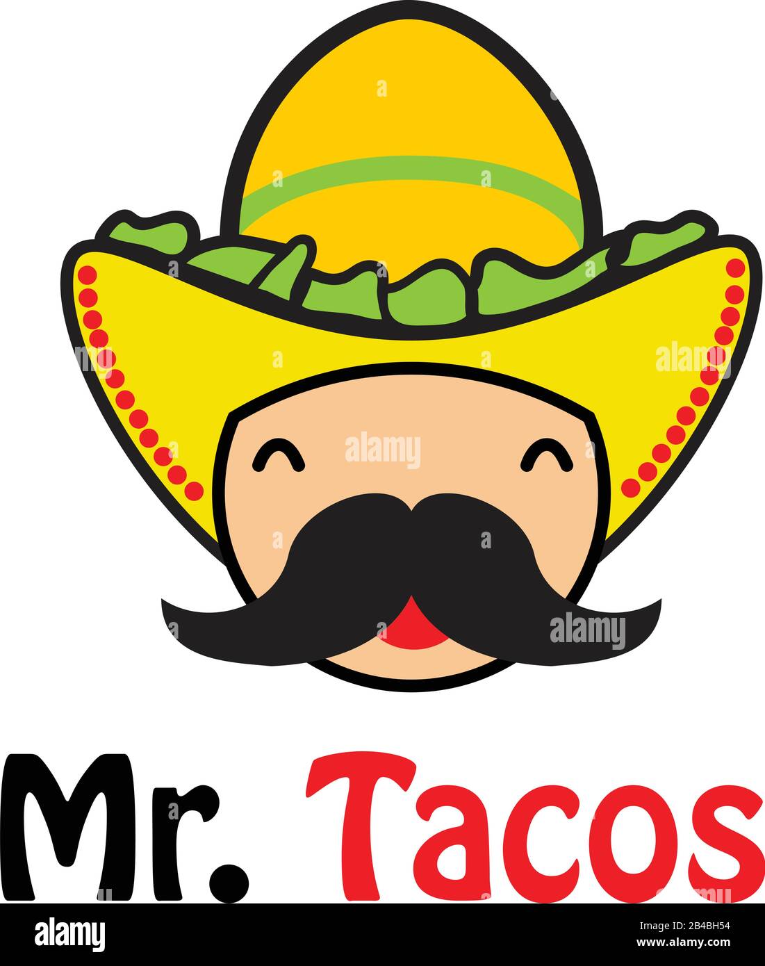 Taco Restaurant mexiko Logo Stock Vektor