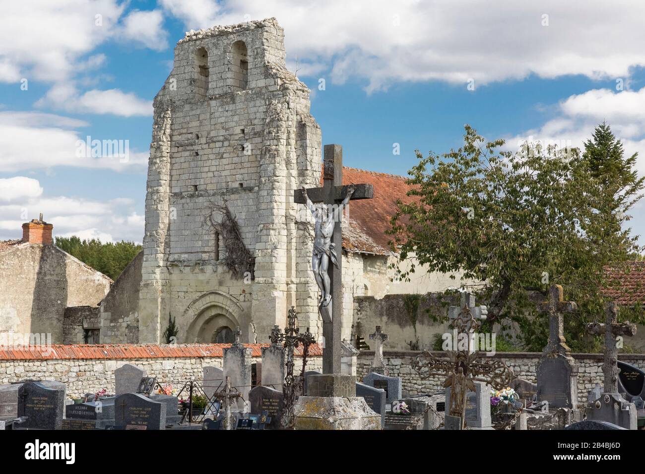 Frankreich, Indre et Loire, razines, Ehemalige Kirche Sainte-Catherine in Razines Stockfoto