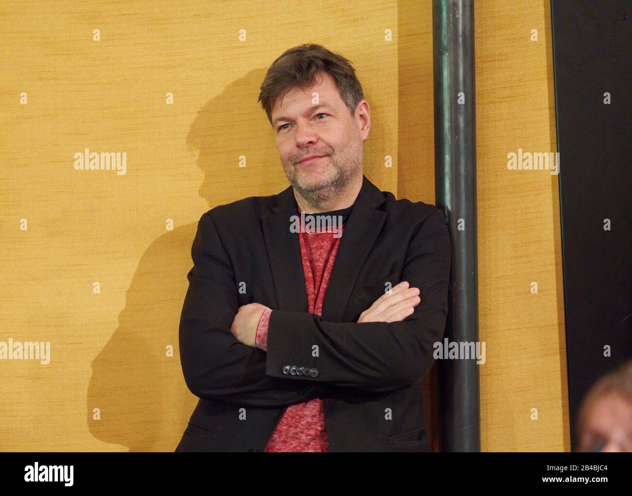 Robert Habeck in Marktoberdorf, 5. März 2020. Der Politiker Robert HABECK, Bundesvorsitzender Bündnis 90 die Gruenen spricht bei seinem Besuch im Kino Filmburg am 5. März 2020 in Marktoberdorf © Peter Schatz / Alamy Live News Stockfoto