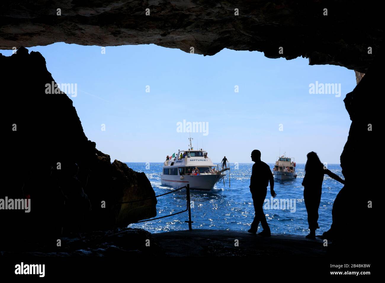 Italien, Sardinien, Provinz Sassari, Umgebung von Alghero, Capo Caccia, Höhle von Neptun (Grota Di Nettuno) Stockfoto