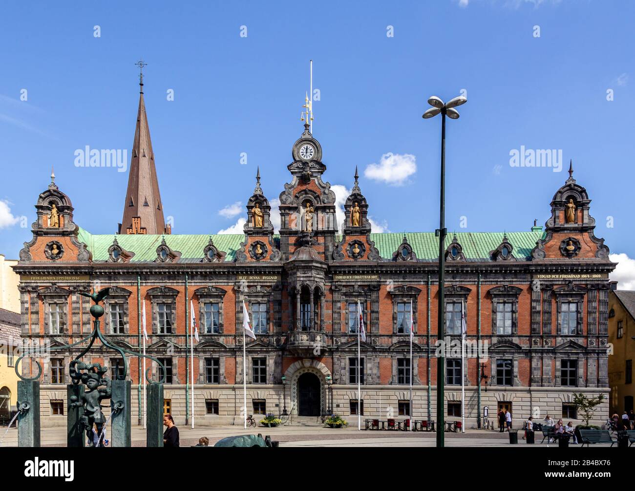 Malmö, Schweden - 11. Juli 2018: Das alte Rathaus hat eine schön ...