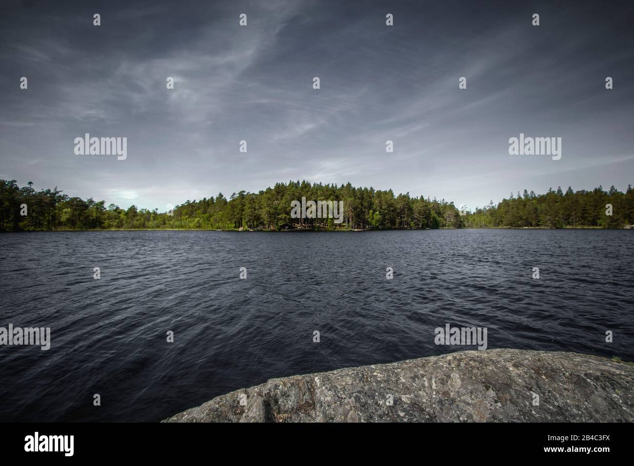 Typische schwedische Landschaft Stockfoto