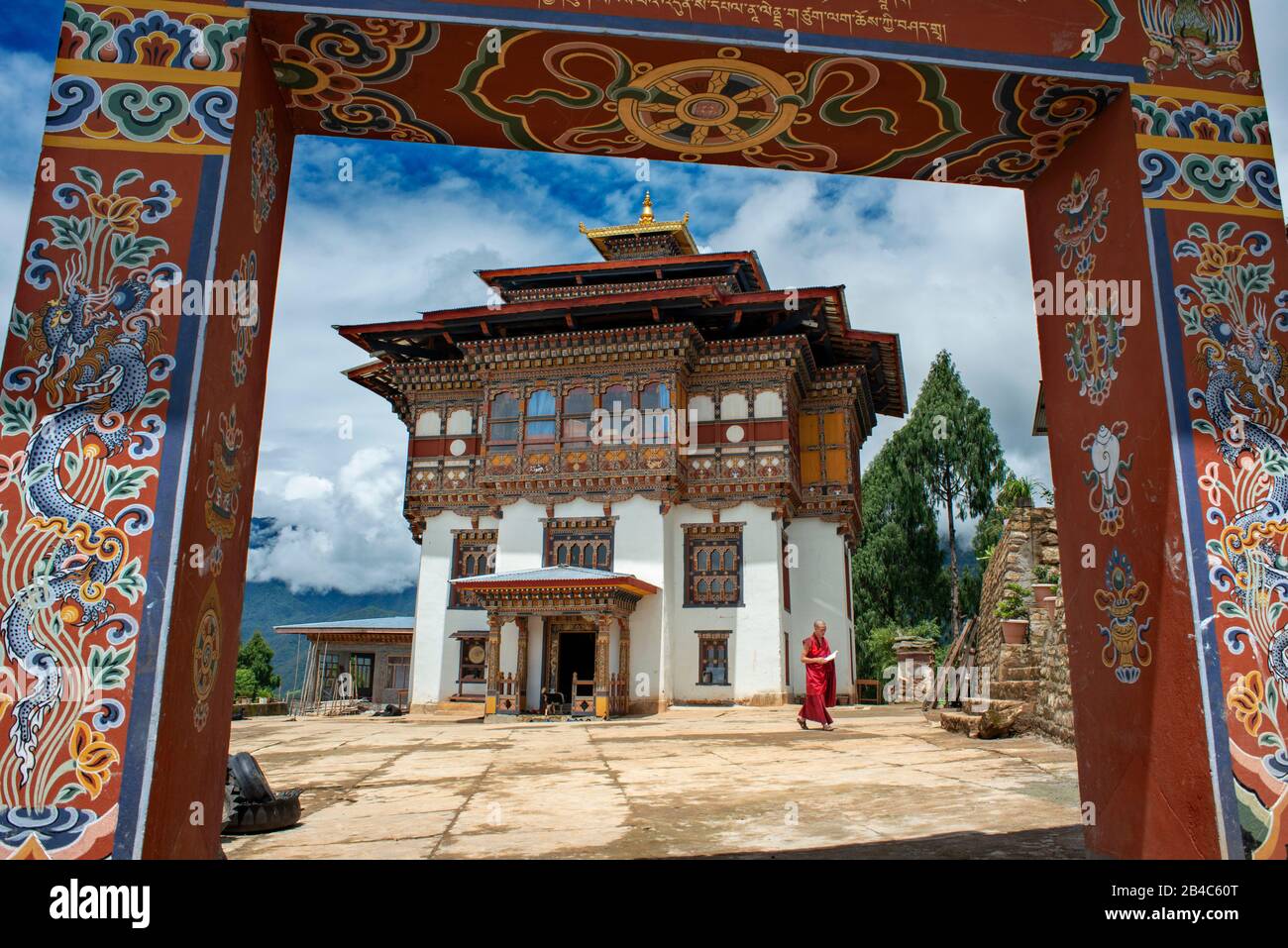Nalanda Buddhist Institute oder Daley Goenpa oder Dalida im Distrikt Punakha, Bhutan, Asien. Nalanda Buddhist Institute, lokal auch bekannt als Daley Goenpa Stockfoto