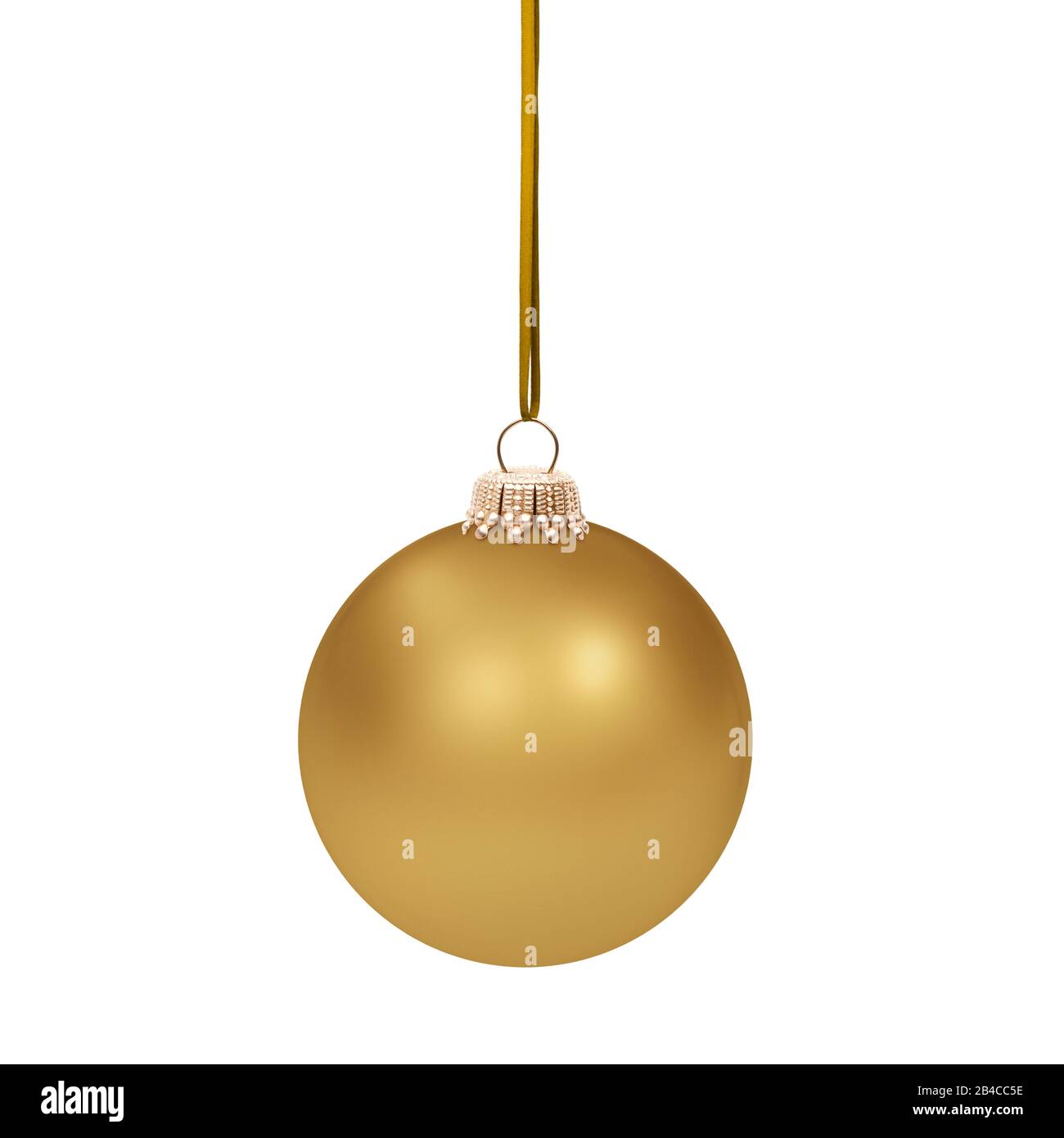 Goldene Weihnachtskugel Stockfoto