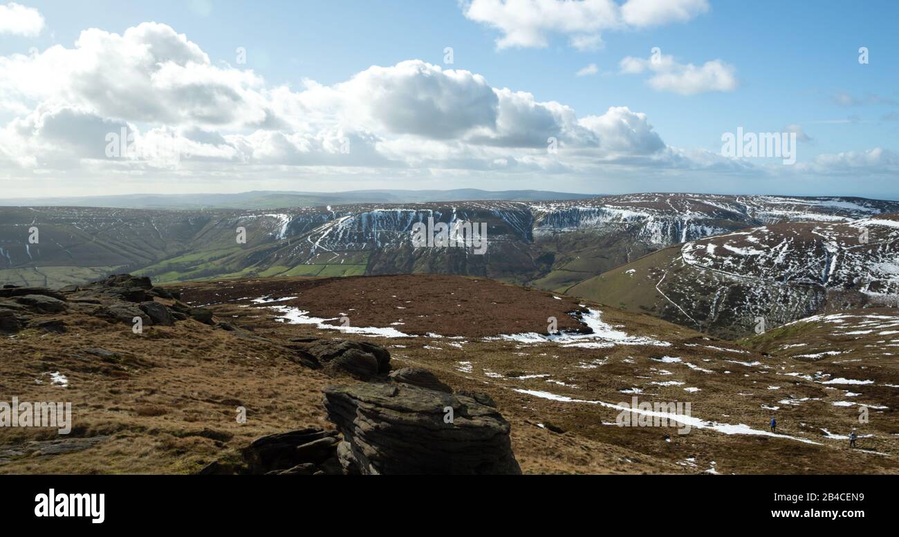 Kinder Scout in the Snow, Peak District, Derbyshire Stockfoto