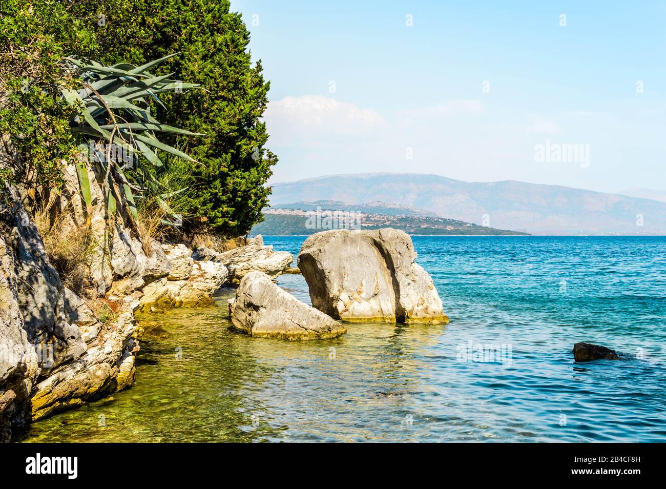 Wunderschöne Landschaften von Korfu, Griechenland Stockfoto