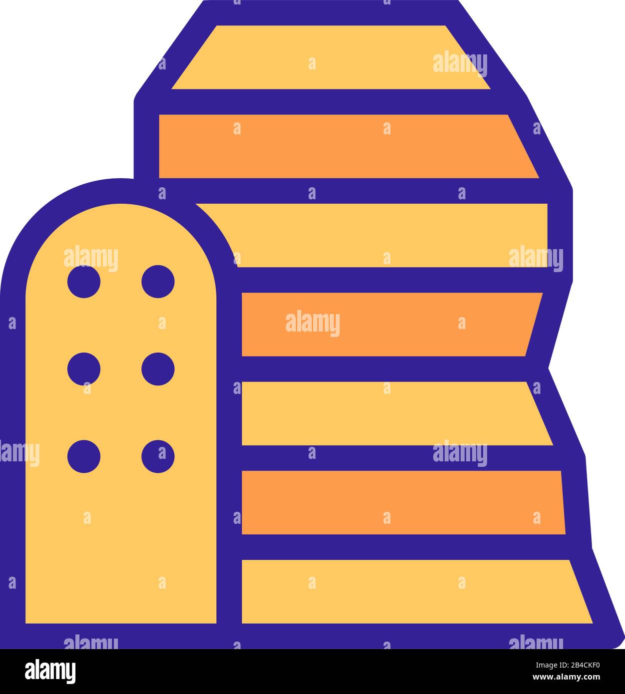 Symbolvektor Stadt Zukunft. Abbildung der isolierten Kontursymbole Stock Vektor