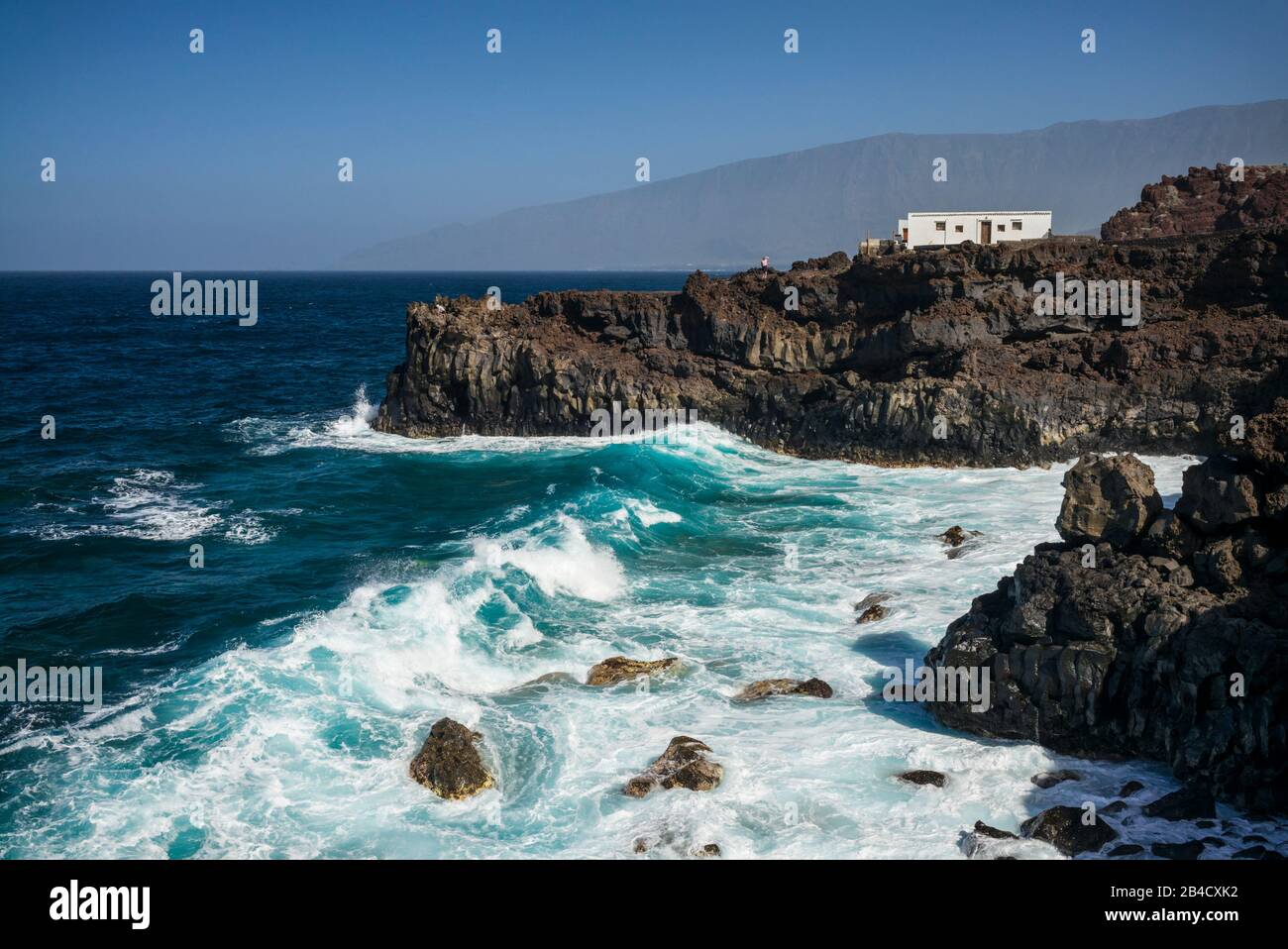 Spanien, Kanarische Inseln, Insel El Hierro, Pozo de la Salud, Küsten anzeigen Stockfoto