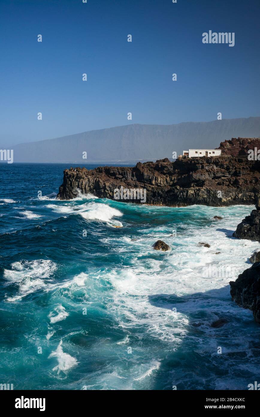 Spanien, Kanarische Inseln, Insel El Hierro, Pozo de la Salud, Küsten anzeigen Stockfoto