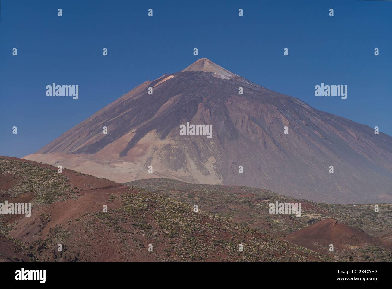 Spanien, Kanarische Inseln, Teneriffa, El Teide, erhöhten Blick auf den höchsten Berg Spaniens Stockfoto