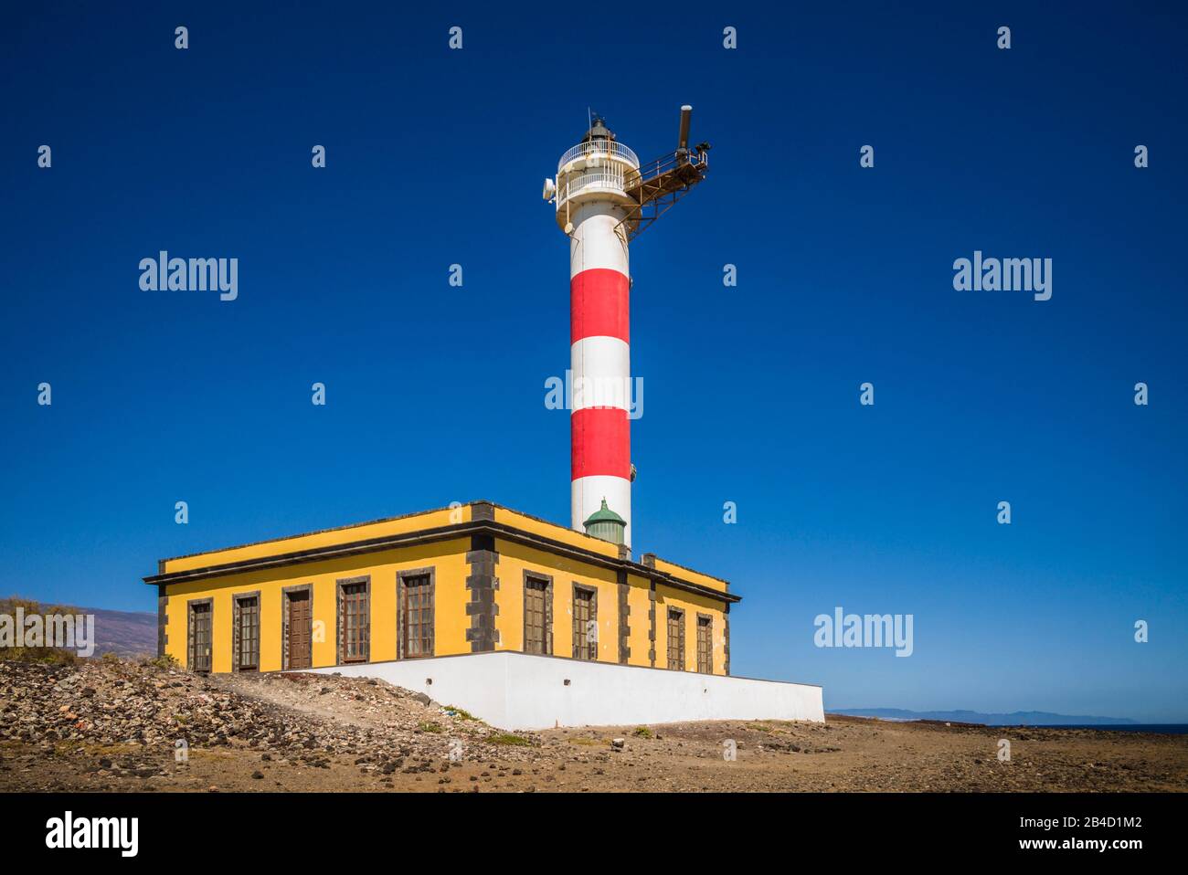Spanien, Kanarische Inseln, Teneriffa, Guia de Isora, Faro de Punta de Abona Leuchtturm Stockfoto