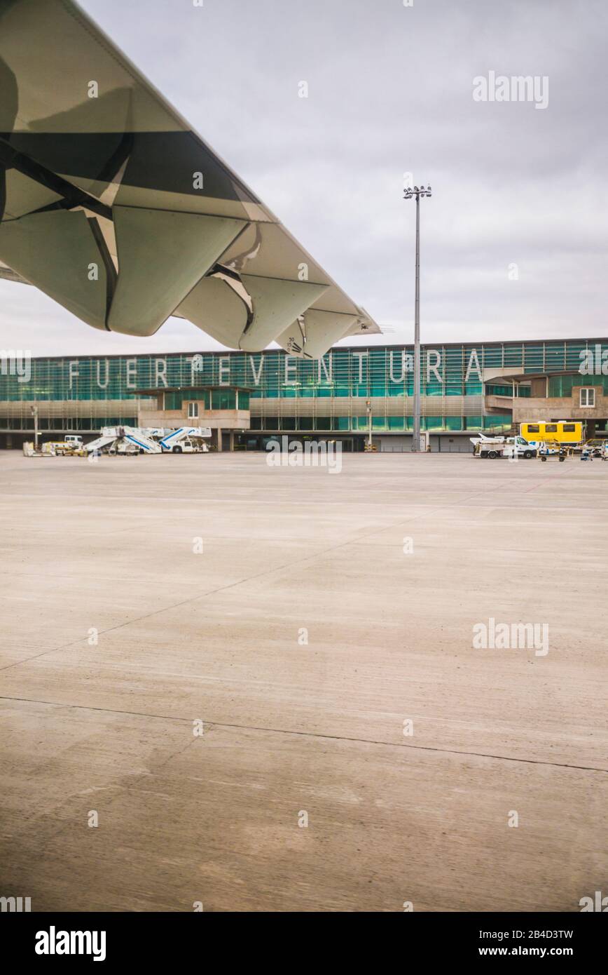 Spanien, Kanarische Inseln, Fuerteventura, Fuerteventura Flughafen, Terminal Stockfoto