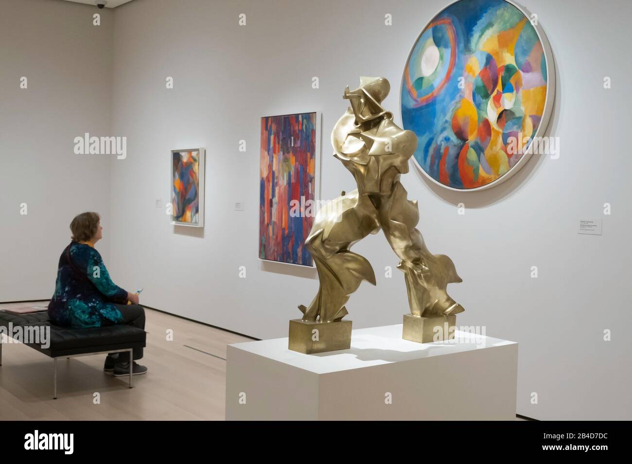 Besucher, Die Gemälde im Museum of Modern Art, NYC, ansehen Stockfoto