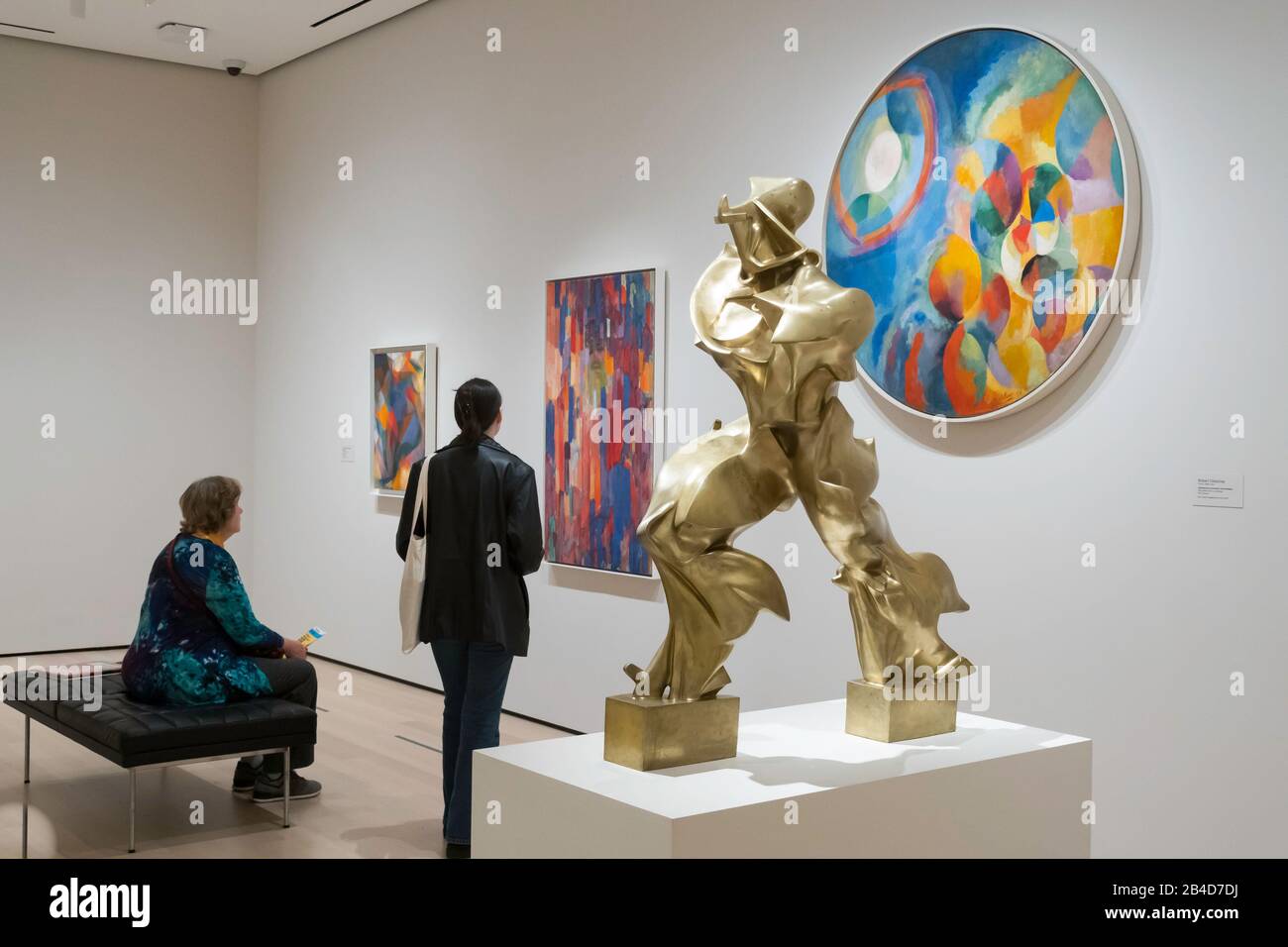 Besucher, Die Gemälde im Museum of Modern Art, NYC, ansehen Stockfoto