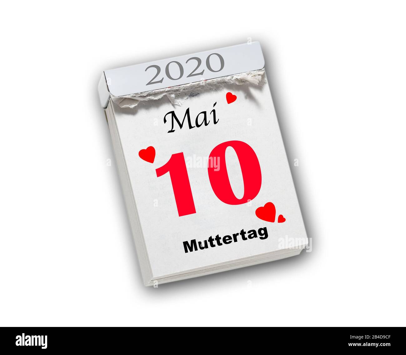 Kalender Abbruchkalender 10. Mai 2020 Muttertag Stockfoto
