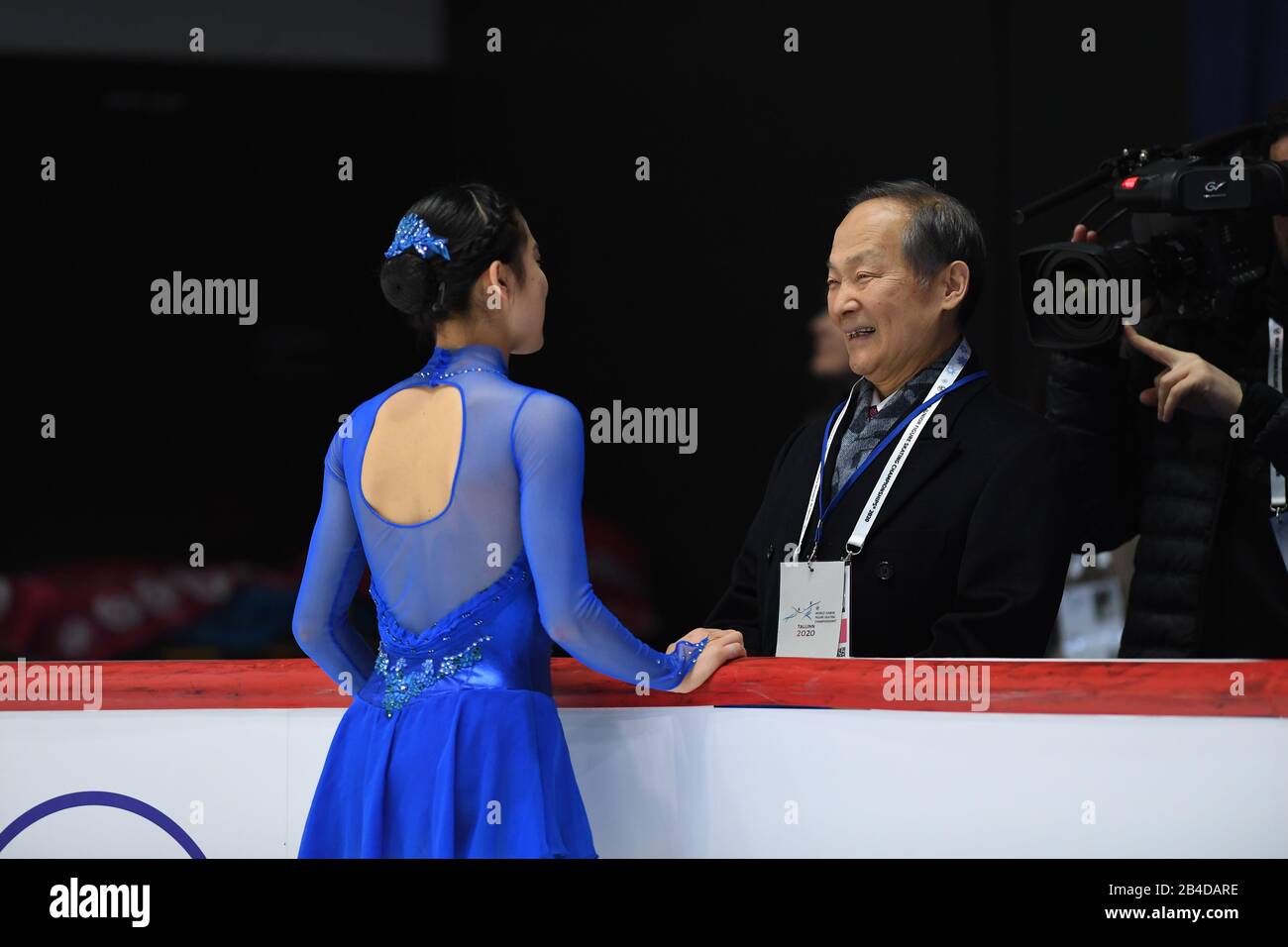 Tallinn, Estland. März 2020. Tomoe KAWABATA aus Japan, während Des Ladies Short Program bei den ISU World Junior Figure Skating Championats 2020 in der Tondiraba-Eishalle, am 06. März 2020 in Tallinn, Estland. Credit: Raniero Corbelletti/AFLO/Alamy Live News Stockfoto