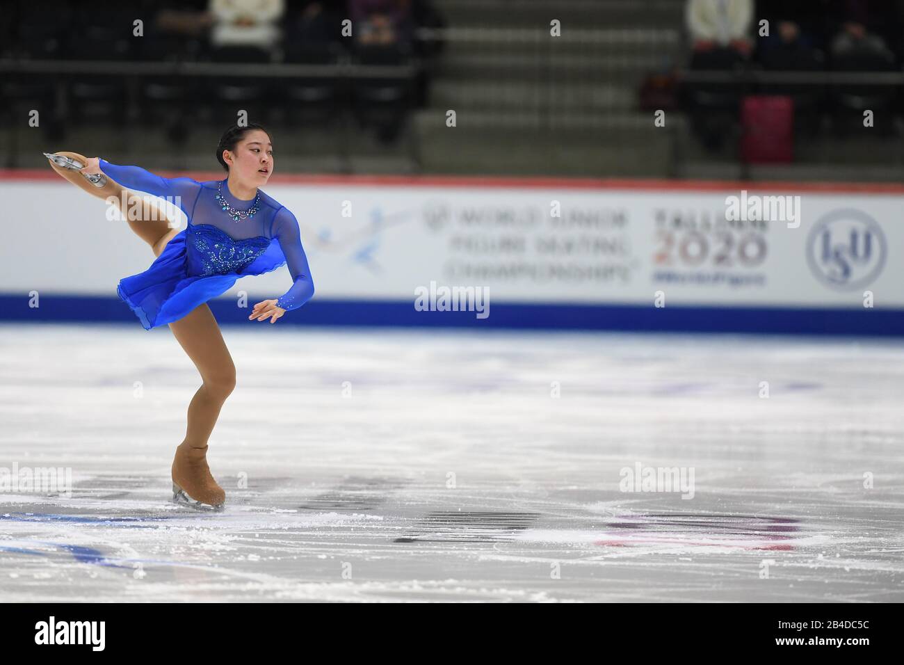 Tallinn, Estland. März 2020. Tomoe KAWABATA aus Japan, während Des Ladies Short Program bei den ISU World Junior Figure Skating Championats 2020 in der Tondiraba-Eishalle, am 06. März 2020 in Tallinn, Estland. Credit: Raniero Corbelletti/AFLO/Alamy Live News Stockfoto