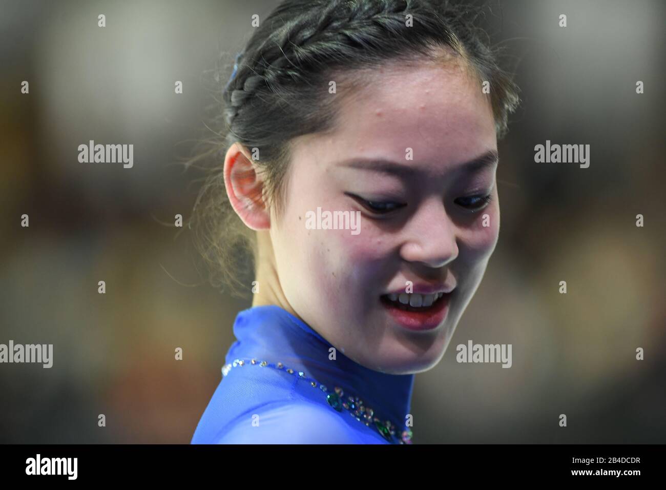 Tallinn, Estland. März 2020. Tomoe KAWABATA aus Japan, während Des Ladies Short Program bei den ISU World Junior Figure Skating Championats 2020 in der Tondiraba-Eishalle, am 06. März 2020 in Tallinn, Estland. Credit: Raniero Corbelletti/AFLO/Alamy Live News Stockfoto