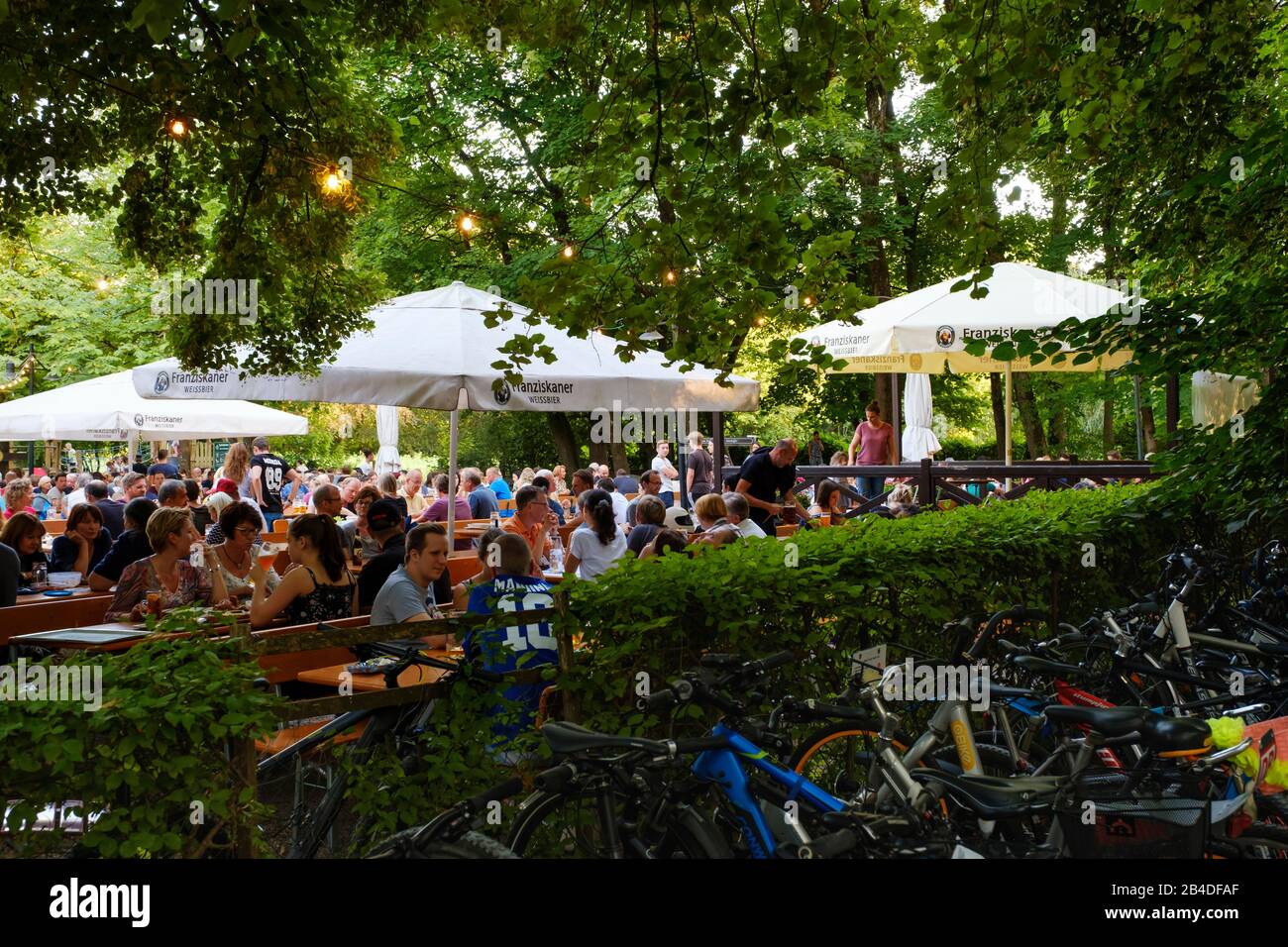 Biergarten "Zum Flaucher, Sendling, München, Oberbayern, Bayern
